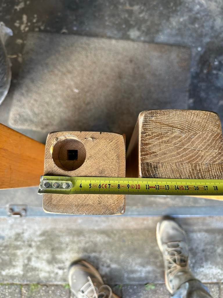 Eiken meubelhout, Doe-het-zelf en Verbouw, Hout en Planken, Gebruikt, Eiken, Ophalen of Verzenden, 50 mm of meer
