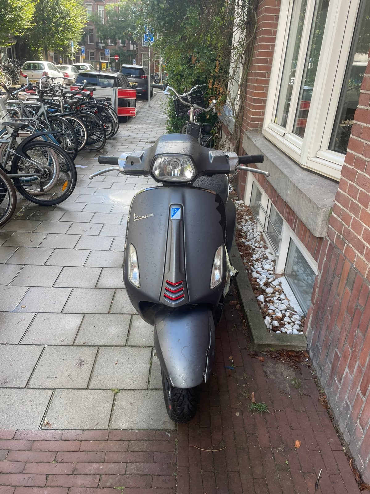 Vespa Sprint 4T Injectie – 2018 – 25.000 km – TOTAL LOSS, Fietsen en Brommers, Scooters | Vespa, Ophalen, Gebruikt, Maximaal 45 km/u