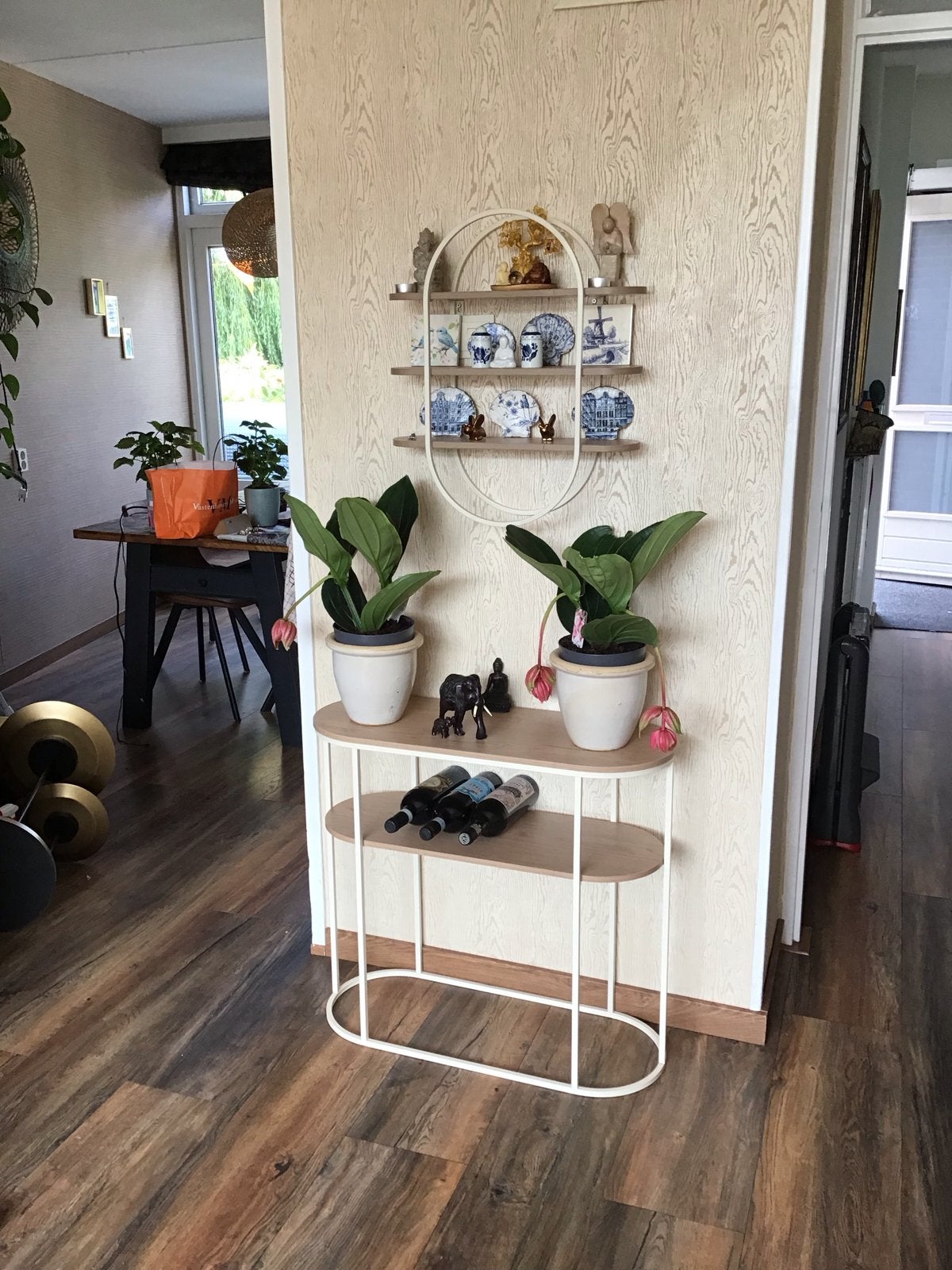 Lieve side tafel met open kastje, Gebruikt, Ophalen of Verzenden, 75 cm of meer, 60 cm of meer