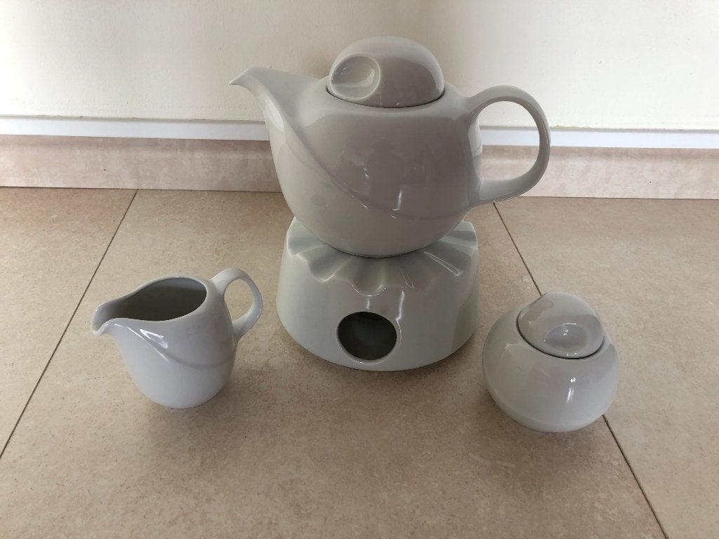 Koffiepot met warmhouder, suikerpot en melkkan Bavaria, Overige typen, Ophalen of Verzenden, Zo goed als nieuw, Overige stijlen