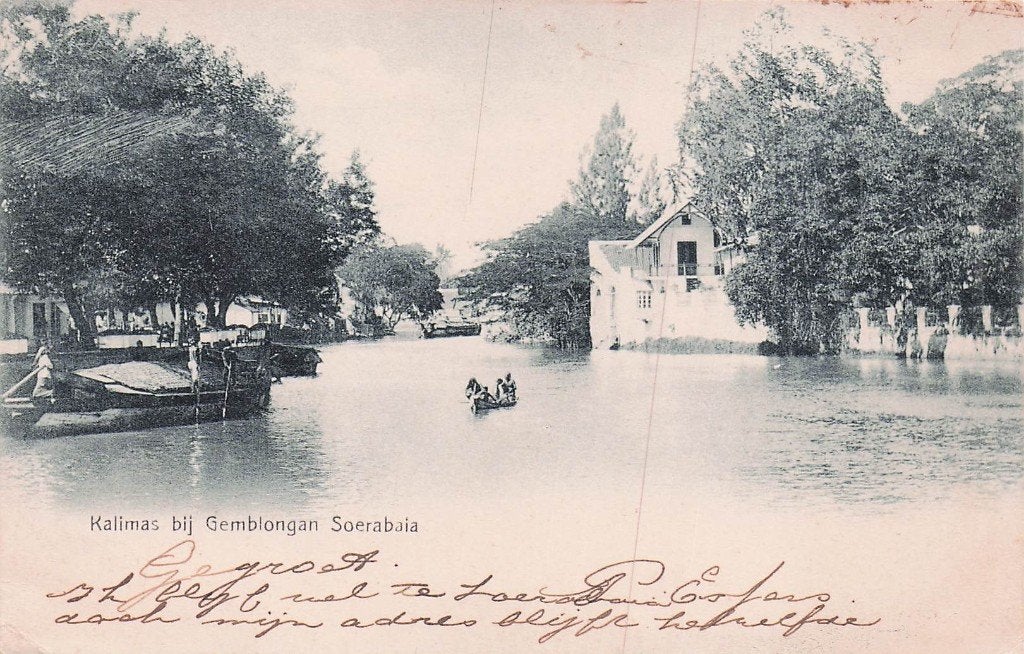 Nederlands Indië Soerabaja - Kalimas bij Gemblongan, Ophalen of Verzenden, Voor 1920, Ongelopen, Buiten Europa