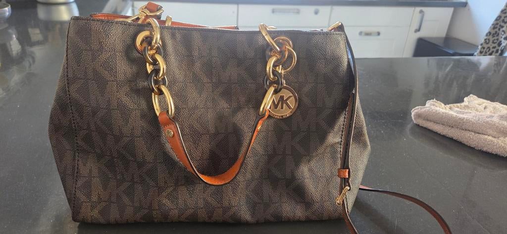 Mooi michael kors tas, Ophalen of Verzenden, Zo goed als nieuw, Bruin, Handtas