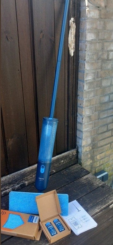Philips OneUp Spray Mop met extra doek en schoonmaakmiddel, Ophalen, Mop of Dweil