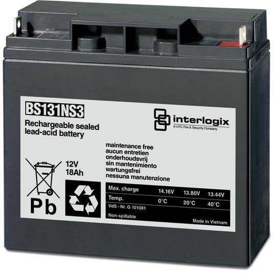 Accu 12 volt 18 amp interlogix aritech bs131 akku nieuw, Verzenden, Nieuw