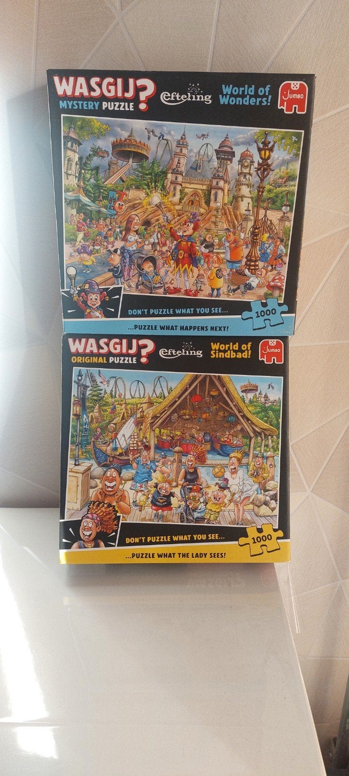 wasgij puzzels, Ophalen of Verzenden, 500 t/m 1500 stukjes, Zo goed als nieuw