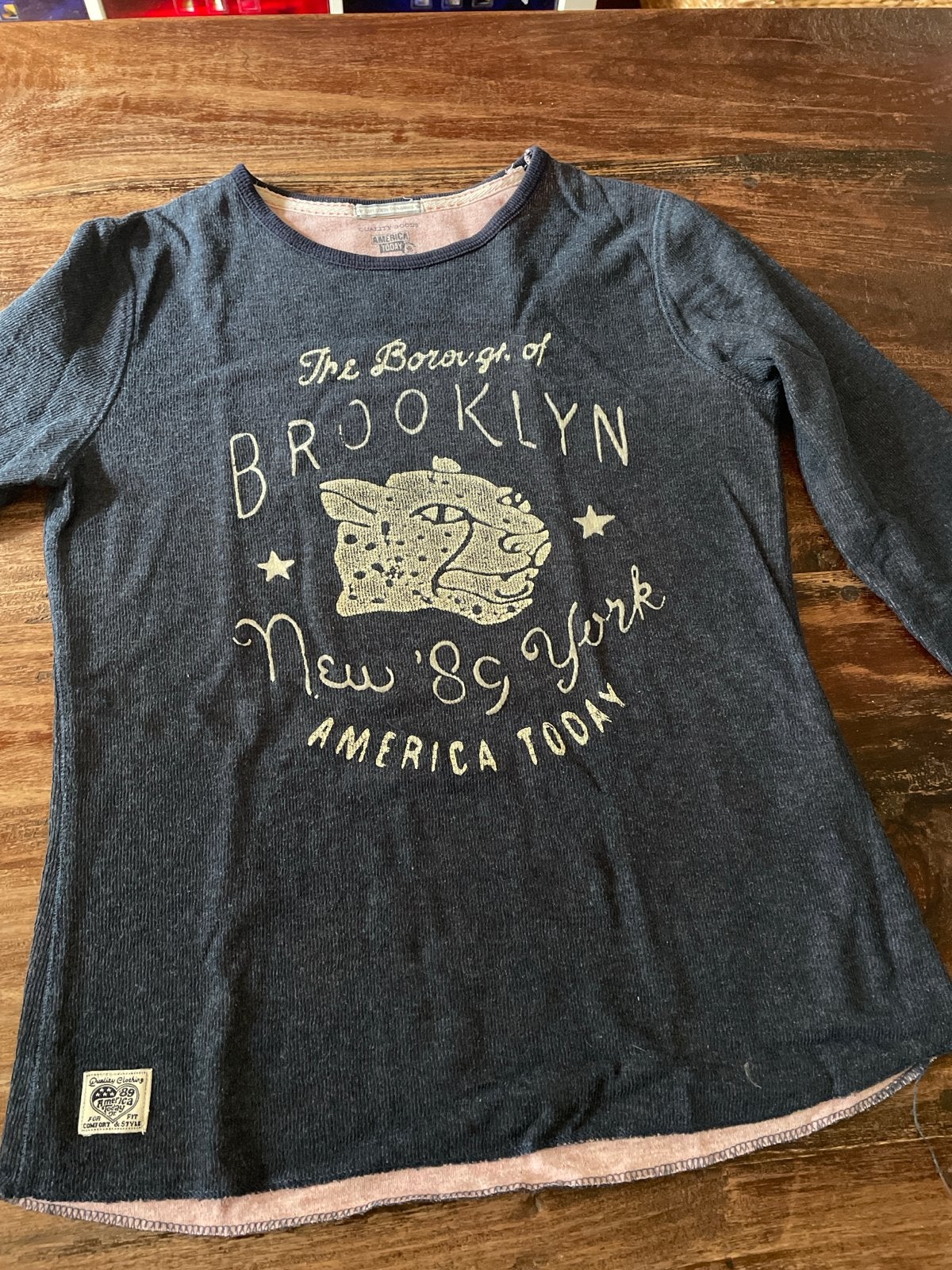 America Today longsleeve Brooklyn, maat 146-152, Ophalen of Verzenden, Gebruikt, Jongen of Meisje, Shirt of Longsleeve
