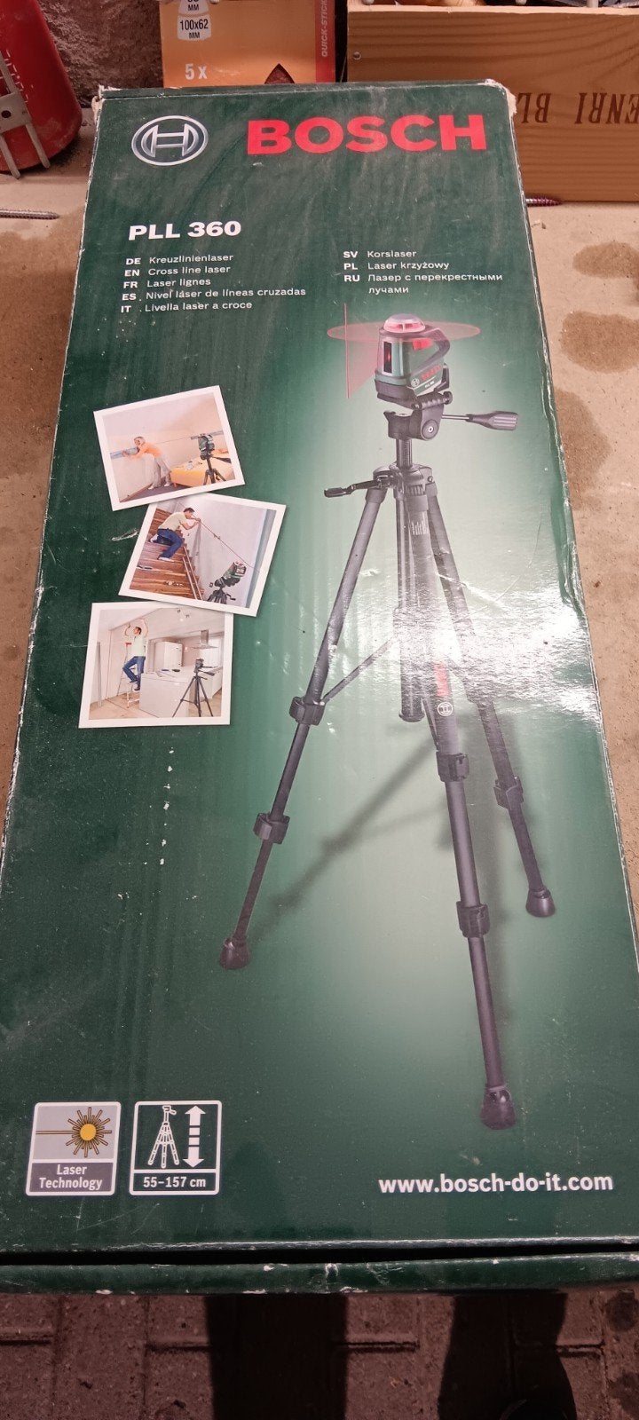 Bosch PLL 360 Kruislijnlaser met Statief, Ophalen of Verzenden, Gebruikt