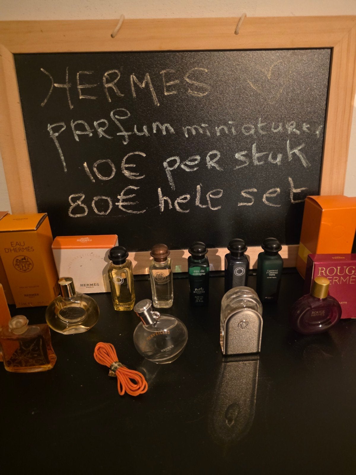 10 volle Hermes parfum miniaturen., Ophalen of Verzenden, Zo goed als nieuw, Miniatuur, Gevuld