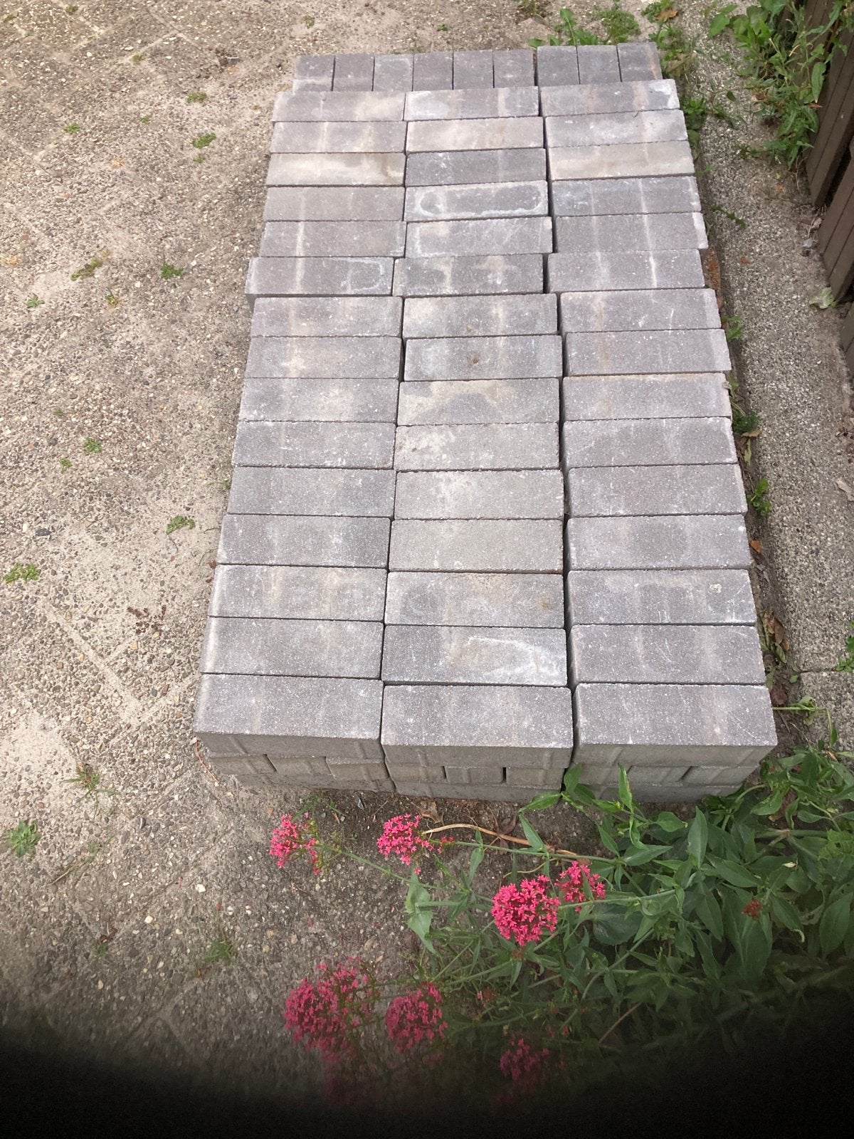 Blauwgrijze nieuwe tuinklinkers - ca. 3 m², Ophalen, Gebruikt, Klinkers, Minder dan 5 m²