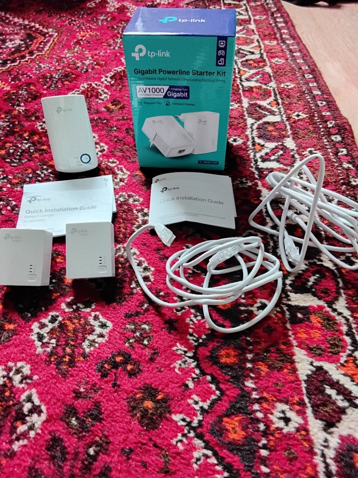 TP-Link Gigabit Powerline Starter Kit + WiFi Versterker, Computers en Software, Powerlines, Ophalen of Verzenden, Zo goed als nieuw