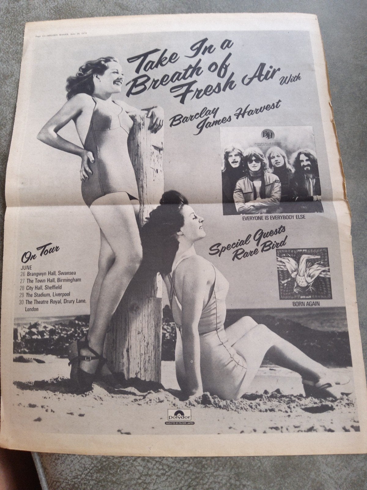 Barcelona James Harvest:  Promo  tour, Ophalen of Verzenden, Foto of Kaart