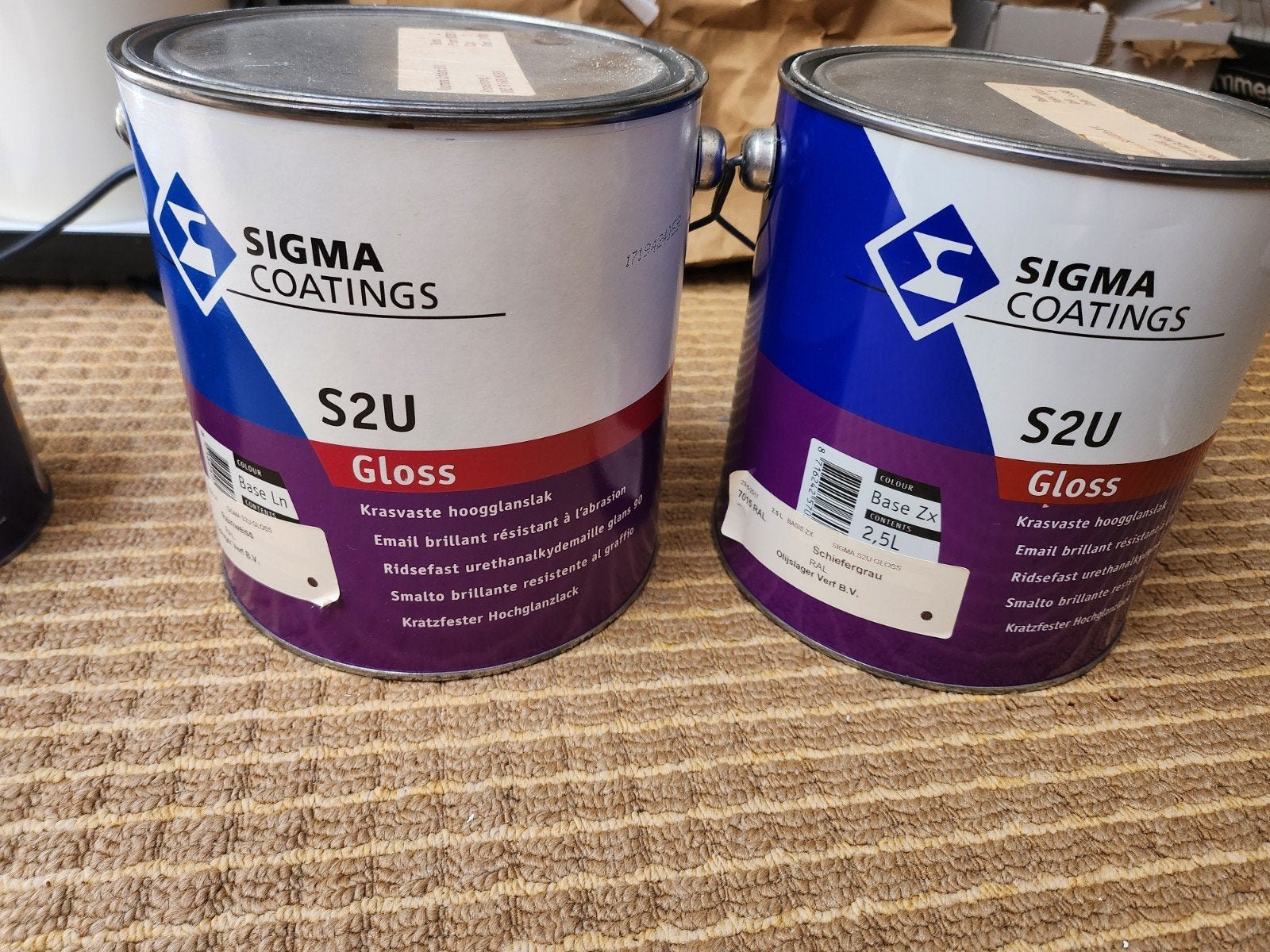 Sigma S2U Gloss 2.5L lakverf op waterbasis voor buiten, Ophalen, Nieuw, Wit, Lak