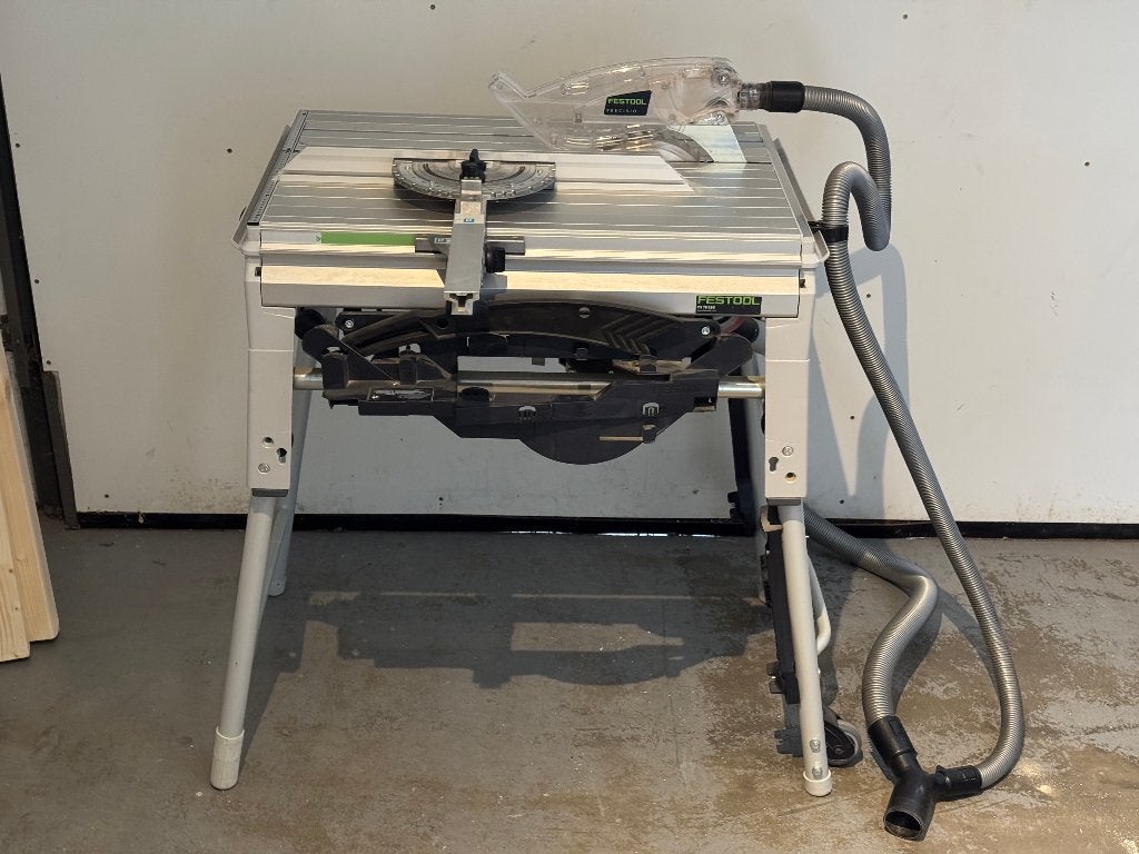 Festool CS 70 EBG PRECISIO tafelzaag / trek- en afkortzaag, Ophalen, Overige typen, Zo goed als nieuw, 30 tot 70 mm