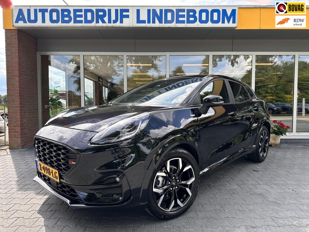 Ford Puma 1.0 EcoBoost Hybrid Titanium Automaat Camera, 125 pk, Leder en Stof, Zwart, 665 kg