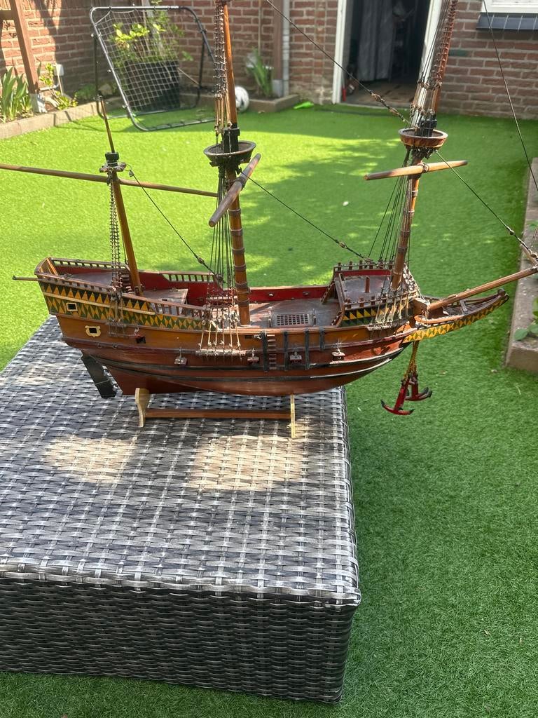 Gedetailleerd houten scheepsmodel - Zeilschip, Hobby en Vrije tijd, Modelbouw | Boten en Schepen, Ophalen of Verzenden, Zo goed als nieuw