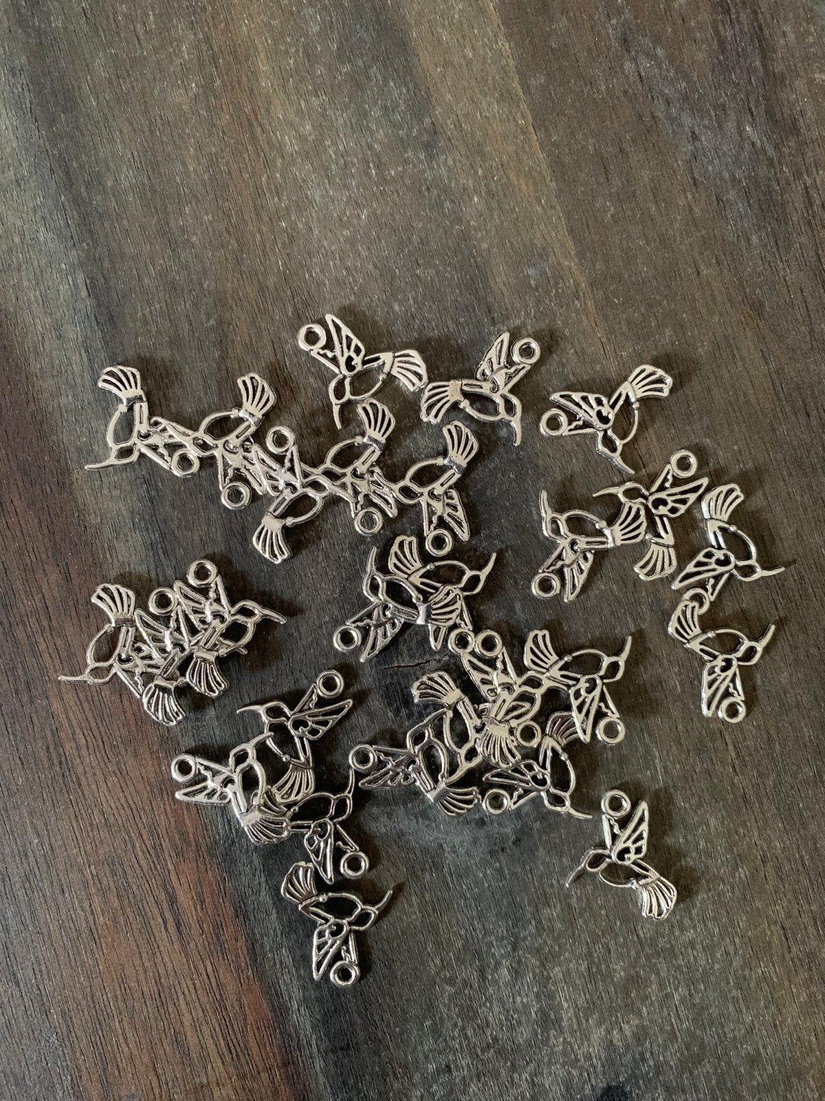 Zilverkleurige bedels vogel, Sieraden, Tassen en Uiterlijk, Overige merken, Overige materialen, Nieuw, Ophalen of Verzenden