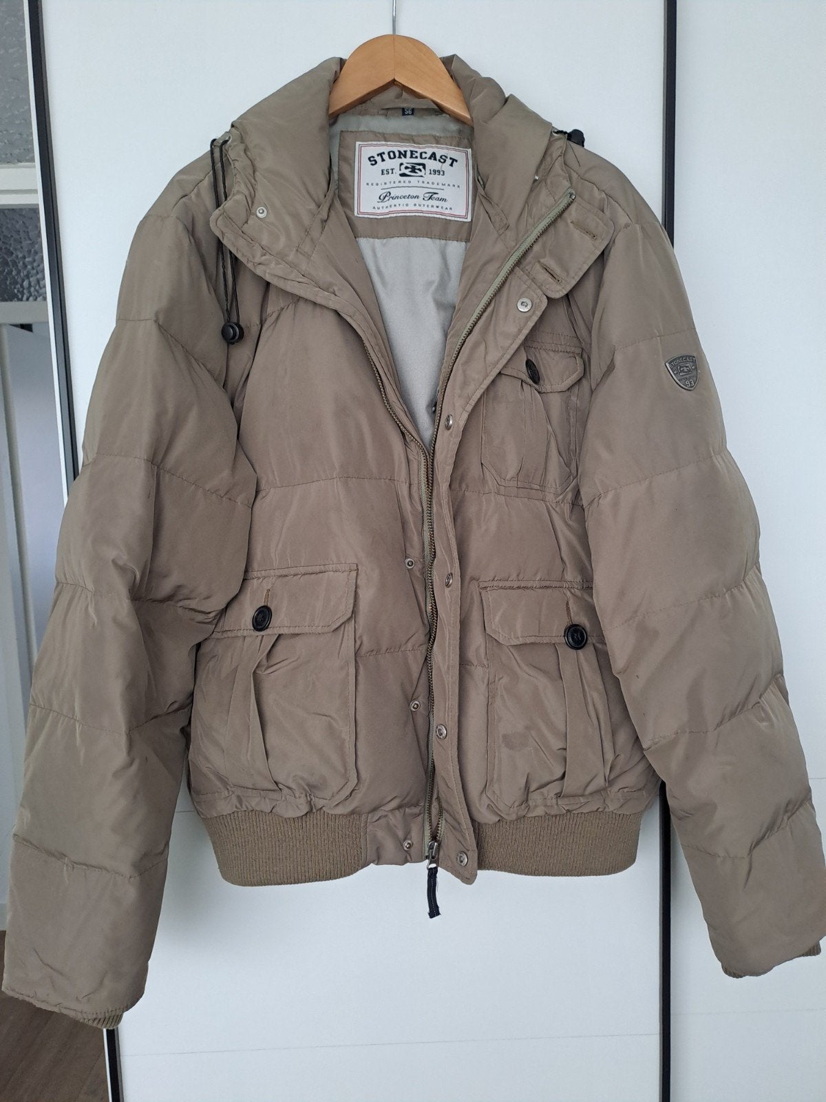Stonecast Winterjas Heren - Maat 3XL - Zo goed als nieuw, Stonecast, Beige, Maat 56/58 (XL), Ophalen of Verzenden