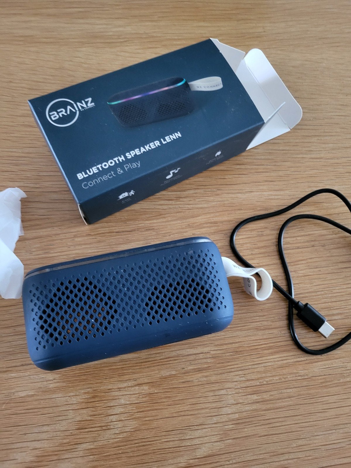 Brainz Bluetooth Speaker Lenn - Draagbare Speaker, Audio, Tv en Foto, Overige merken, Bluetooth, Nieuw, Ophalen of Verzenden