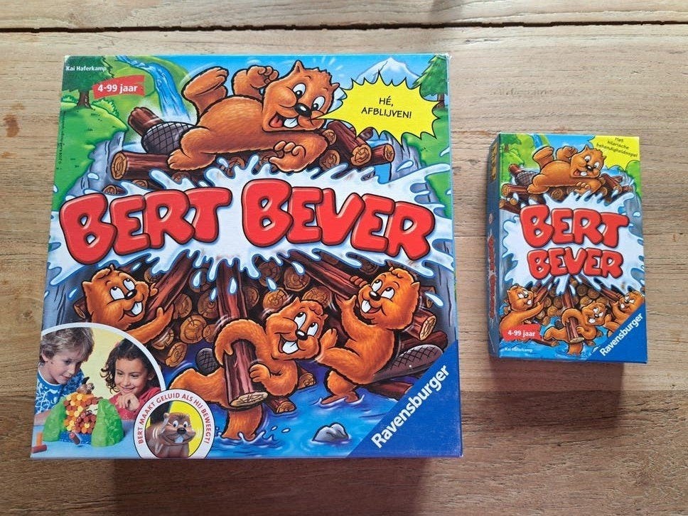 Bert Bever: Groot spel (compleet) + Reisspel (gratis), Ophalen of Verzenden, Zo goed als nieuw, Reisspel, Drie of vier spelers
