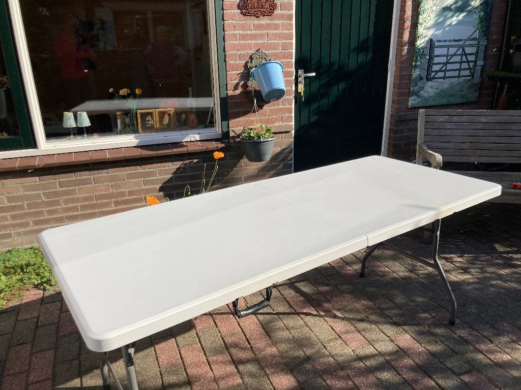 inklapbare tafel, Huis en Inrichting, Kunststof, Gebruikt, 50 tot 100 cm, Rechthoekig