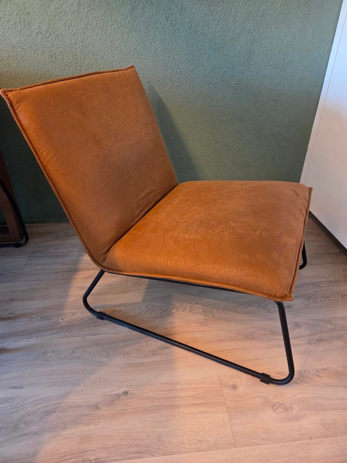 Leen Bakker fauteuil James microleder cognac, Ophalen, Overige materialen, Gebruikt, Minder dan 75 cm