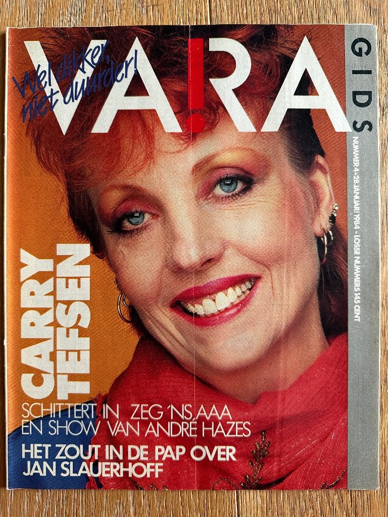 VARA gids 28 jan 1984 Carry Tefsen Slauerhoff Simple Minds, Boeken, Ophalen of Verzenden, Gelezen, Muziek, Film of Tv