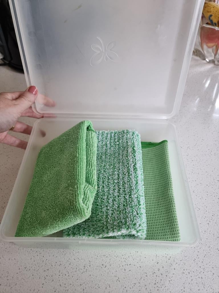 Jemako raamset doeken in opbergdoos, Huis en Inrichting, Schoonmaakartikelen, Ophalen, Overige typen