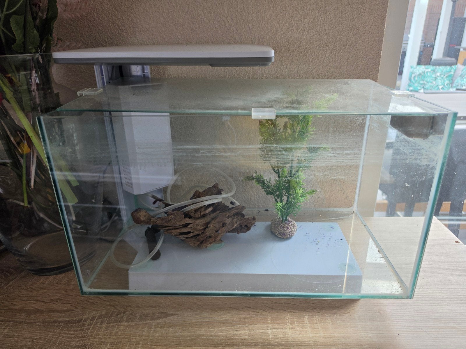 leuke aquarium met toebehoren 45x29x25, Dieren en Toebehoren, Ophalen, Zo goed als nieuw, Leeg aquarium