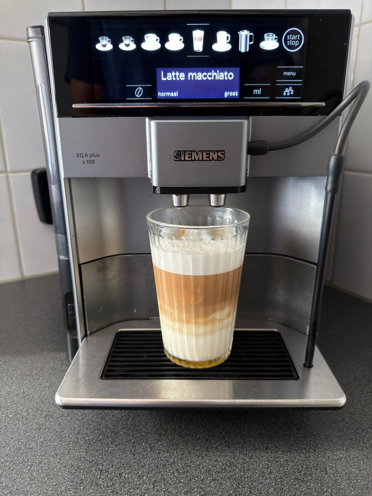 Siemens EQ.6 plus s100 volautomatische espressomachine, Ophalen, Afneembaar waterreservoir, Espresso apparaat, 10 kopjes of meer