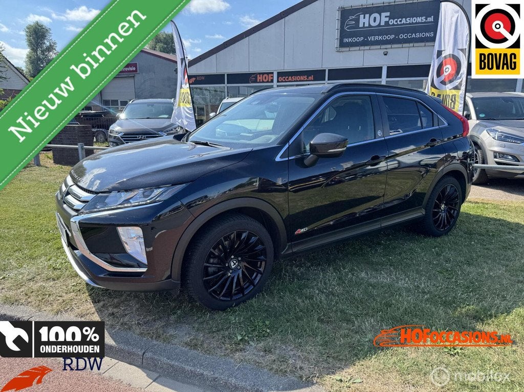 Mitsubishi Eclipse Cross 1.5 DI-T Black Edit. CARPLAY TREKHA, Auto's, Mitsubishi, Stof, Zwart, 4 cilinders, Met garantie (alle)