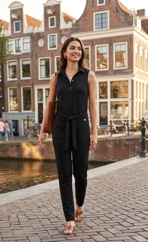 jumpsuit, Kleding | Dames, Verzenden, Zwart, TQ Amsterdam, Zo goed als nieuw