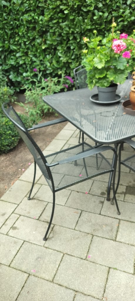 Tuinset royal garden tafel 105 cm en 4 stoelen, Ophalen, Gebruikt, Eettafel, Tuinset
