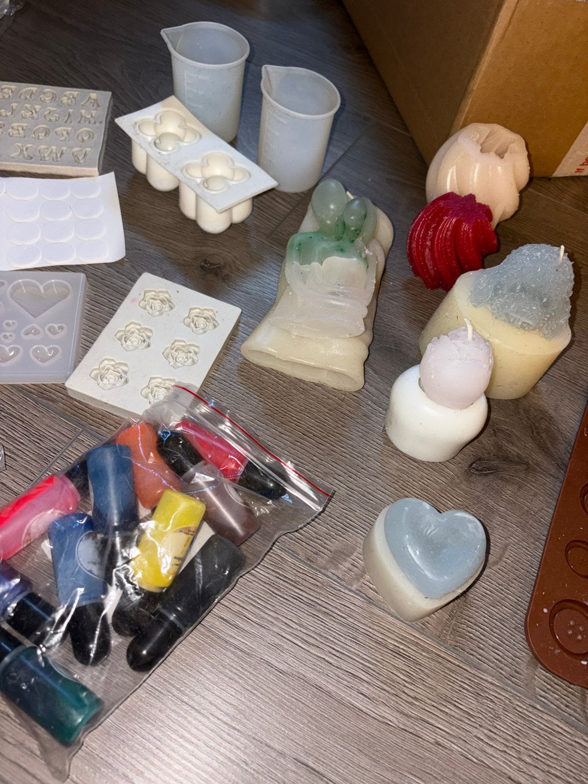 Kaarsen Maakset - DIY Kaarsen Maken, Handgemaakt, Meerkleurig, Ophalen of Verzenden, Zo goed als nieuw