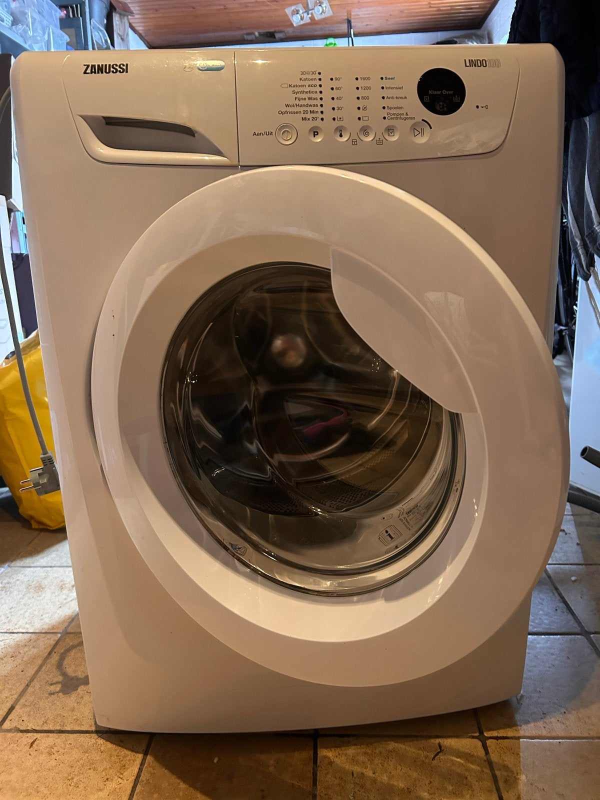 Zanussi Lindo 100 Wasmachine - 7 kg - 1600 toeren, Ophalen, 6 tot 8 kg, Gebruikt, 1600 toeren of meer