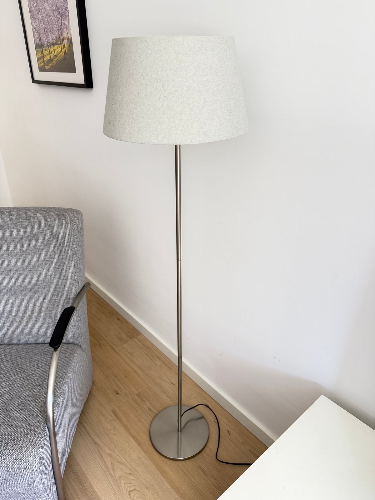 2x IKEA vloerlamp met stoffen kap, Ophalen, Gebruikt, 100 tot 150 cm, E27 (groot)