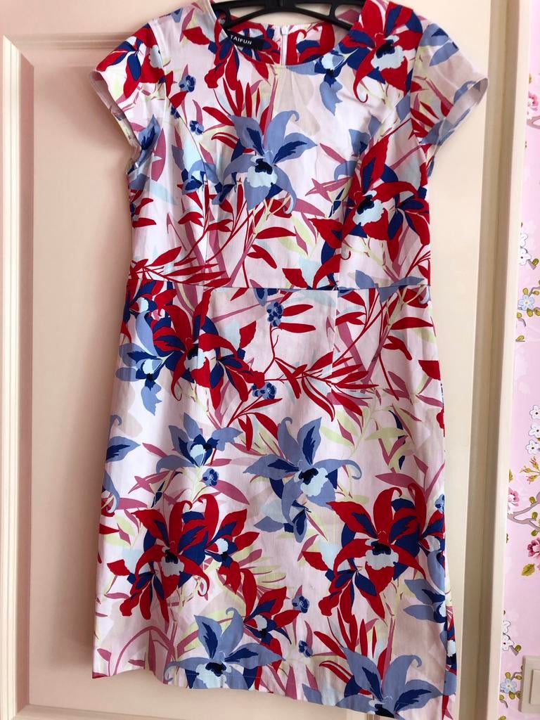 Taifun jurk maat 40 met bloemenprint, Maat 38/40 (M), Wit, Ophalen of Verzenden, Zo goed als nieuw