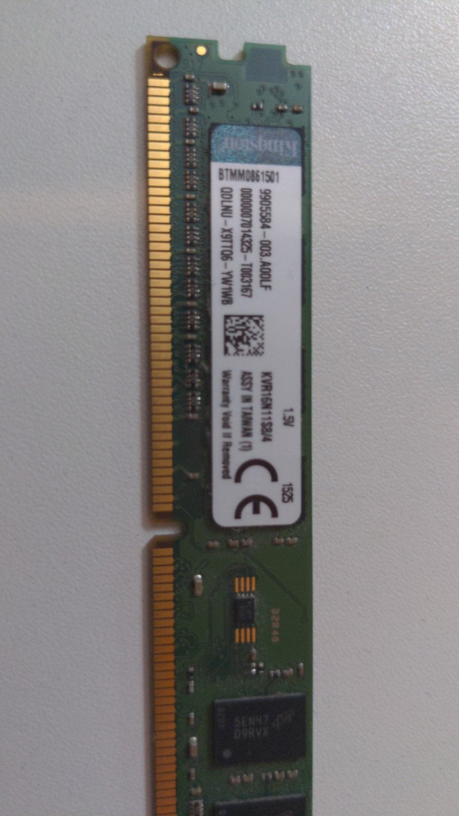 Kingston 4GB DDR3 RAM Module - Desktop Geheugen, Computers en Software, DDR3, Ophalen of Verzenden, Zo goed als nieuw, Desktop