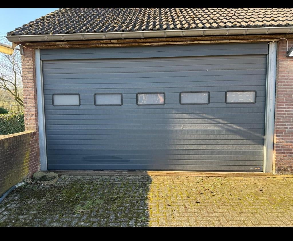antraciet Hörmann elektrische garagepoorten, Doe-het-zelf en Verbouw, Deuren en Horren, Ophalen, Gebruikt, Garagedeur, 120 cm of meer