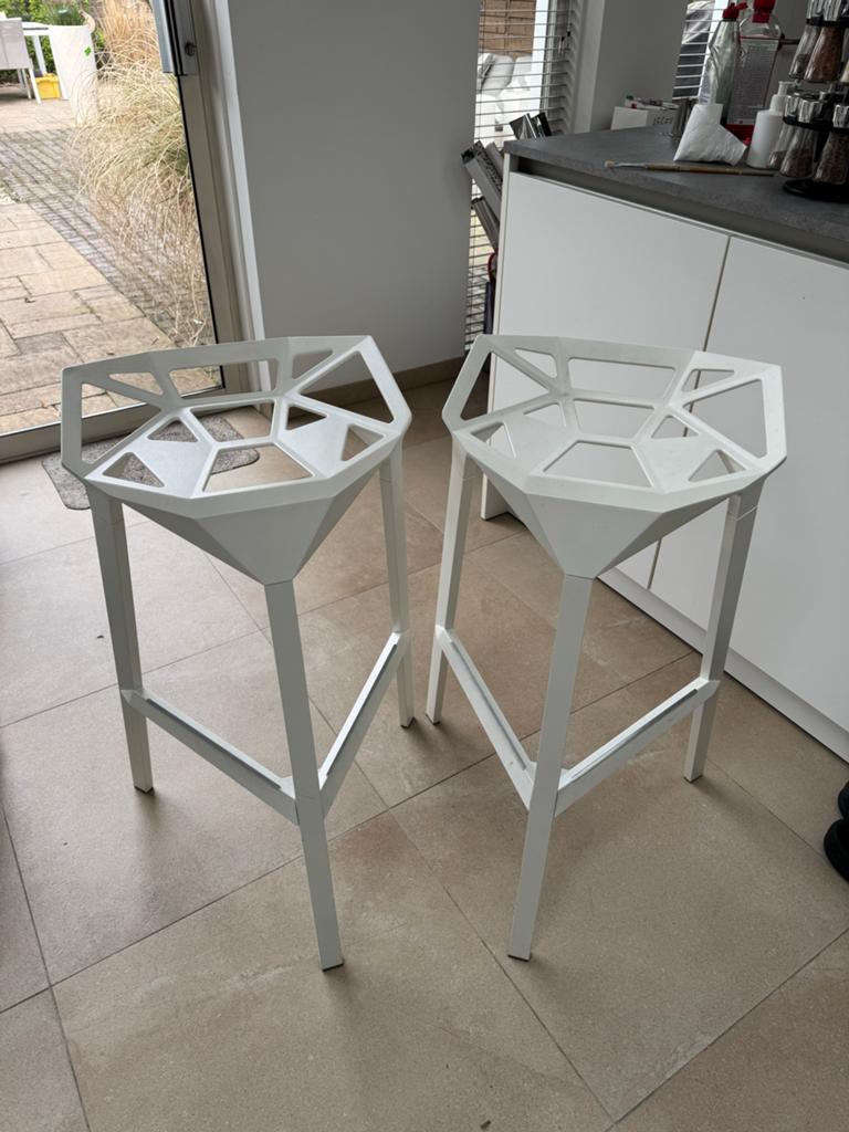 Design barkrukken, 2 krukken, Ophalen, 60 tot 90 cm