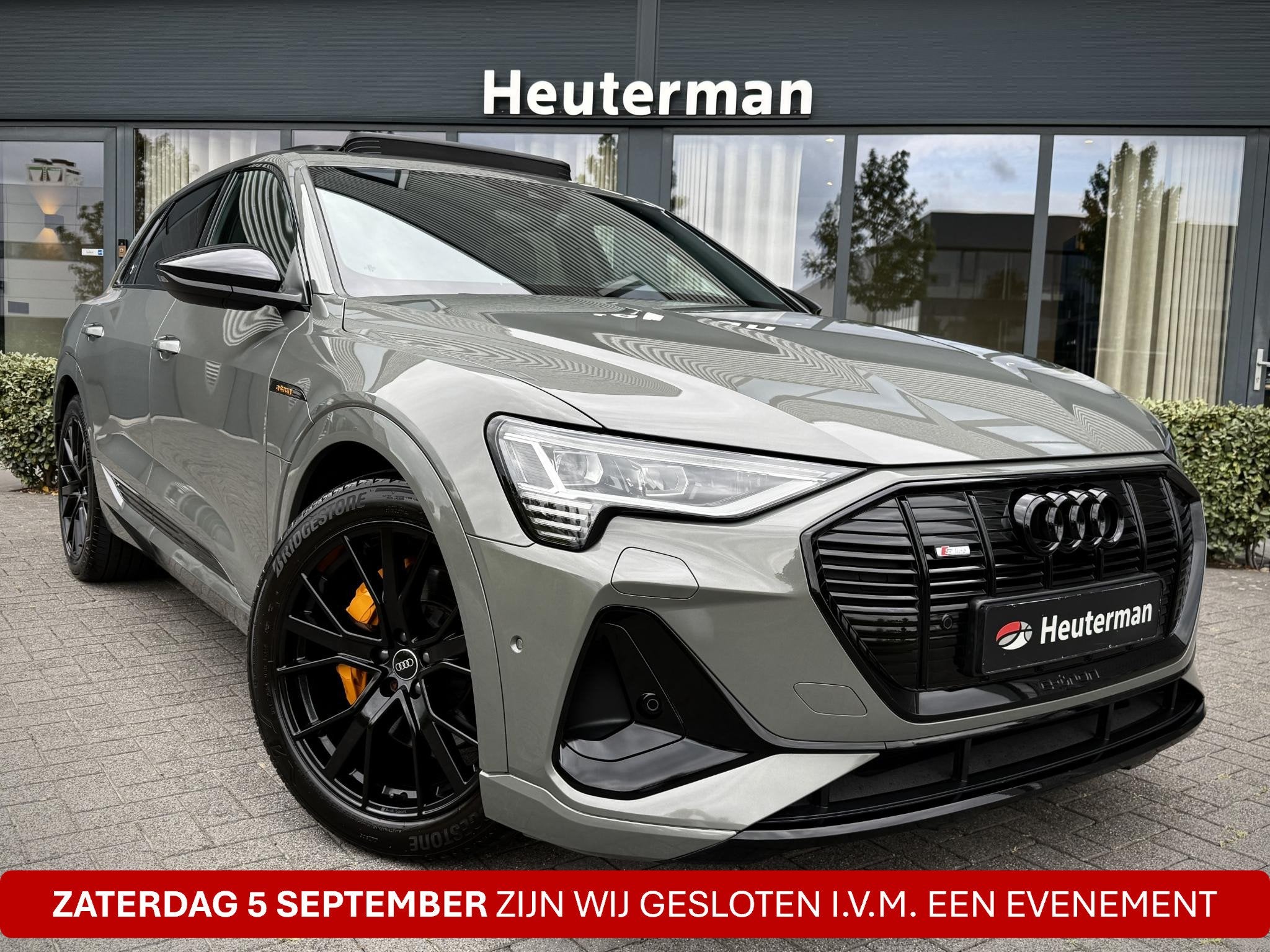 Audi E-tron 50 Quattro S Line Black Edition/Pano/Leder/97%SO, Automaat, 300 km, 71 kWh, Automatische klimaatregeling
