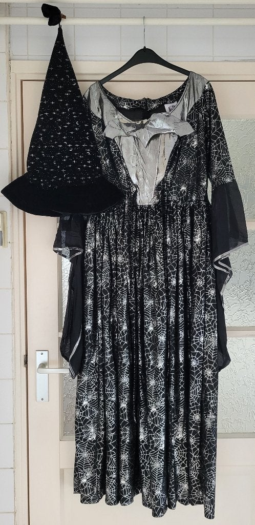 Heksenjurk met hoed, Kleding | Dames, Carnavalskleding en Feestkleding, Ophalen, Zo goed als nieuw, Maat 38/40 (M), Carnaval