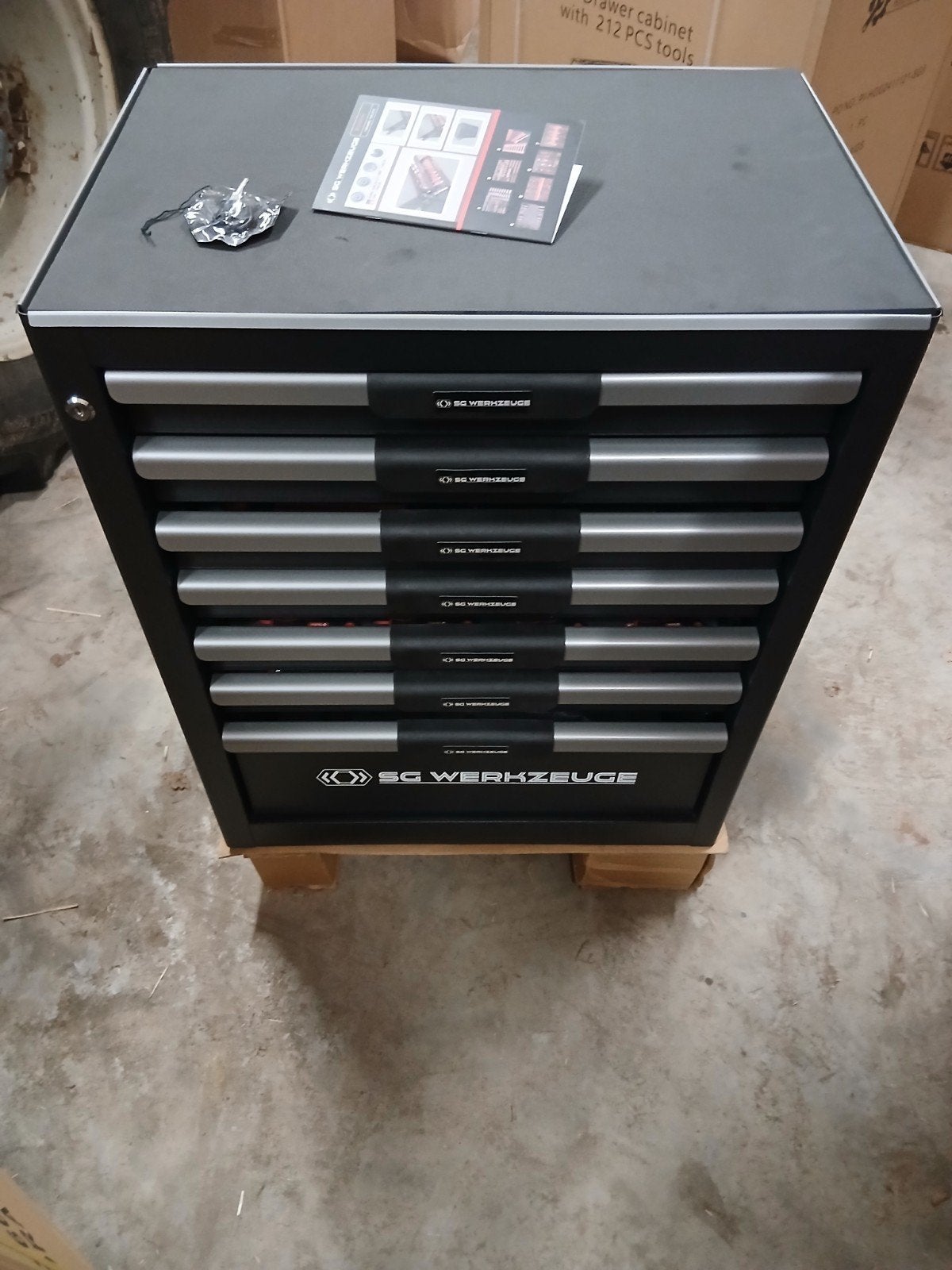 Nieuwe SG Werkzeuge Gereedschapswagen Blackline, Doe-het-zelf en Verbouw, Ophalen, Nieuw, Gereedschapsopslag, Overige merken