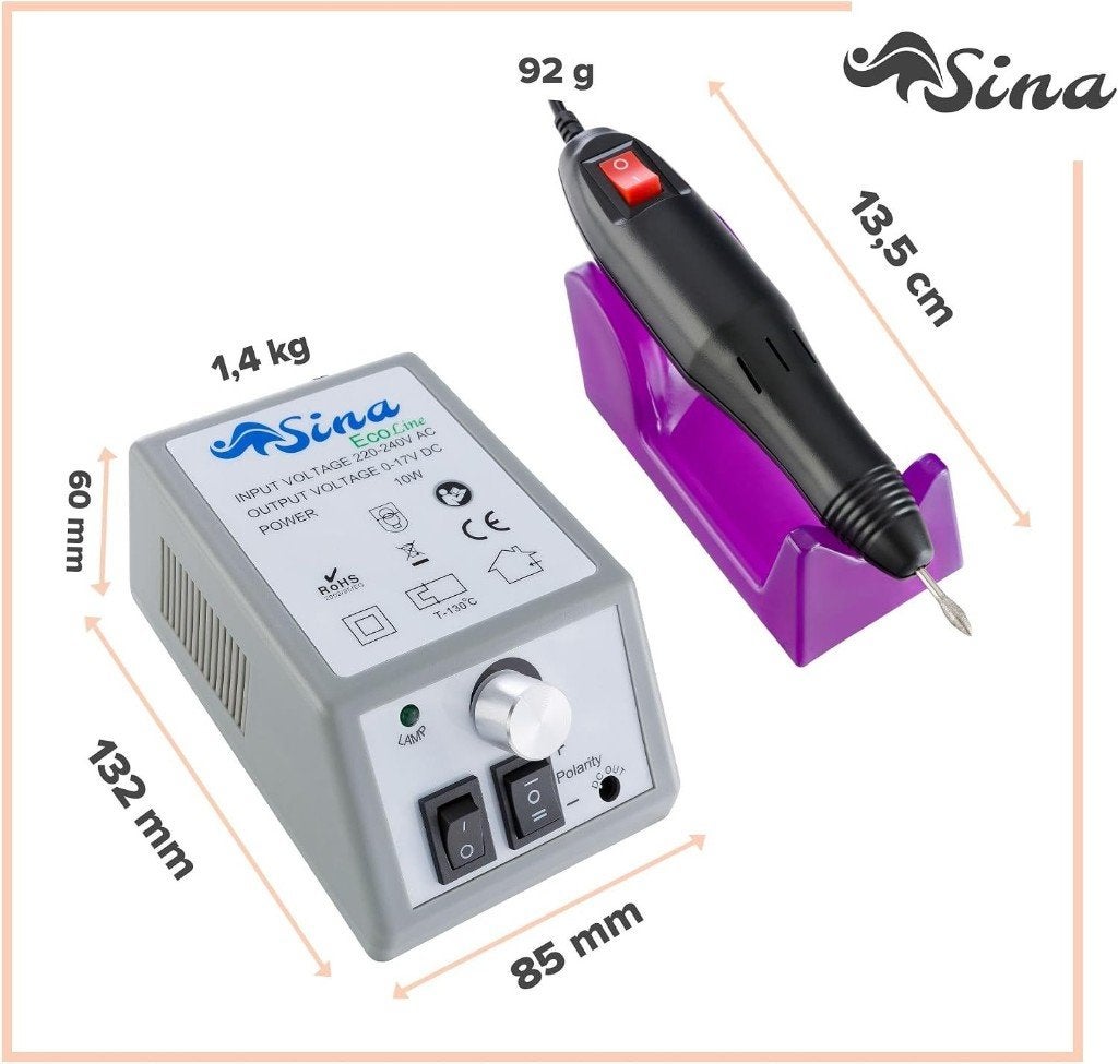 Sina nagelvijl/frees manicure pedicure machine, Ophalen of Verzenden, Nieuw, Hand- en Voetverzorging