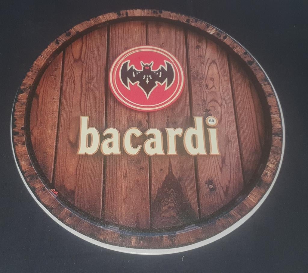 Bacardi wandbord, perfect voor de man cave, bar of kroeg., Ophalen of Verzenden, Nieuw, Reclamebord