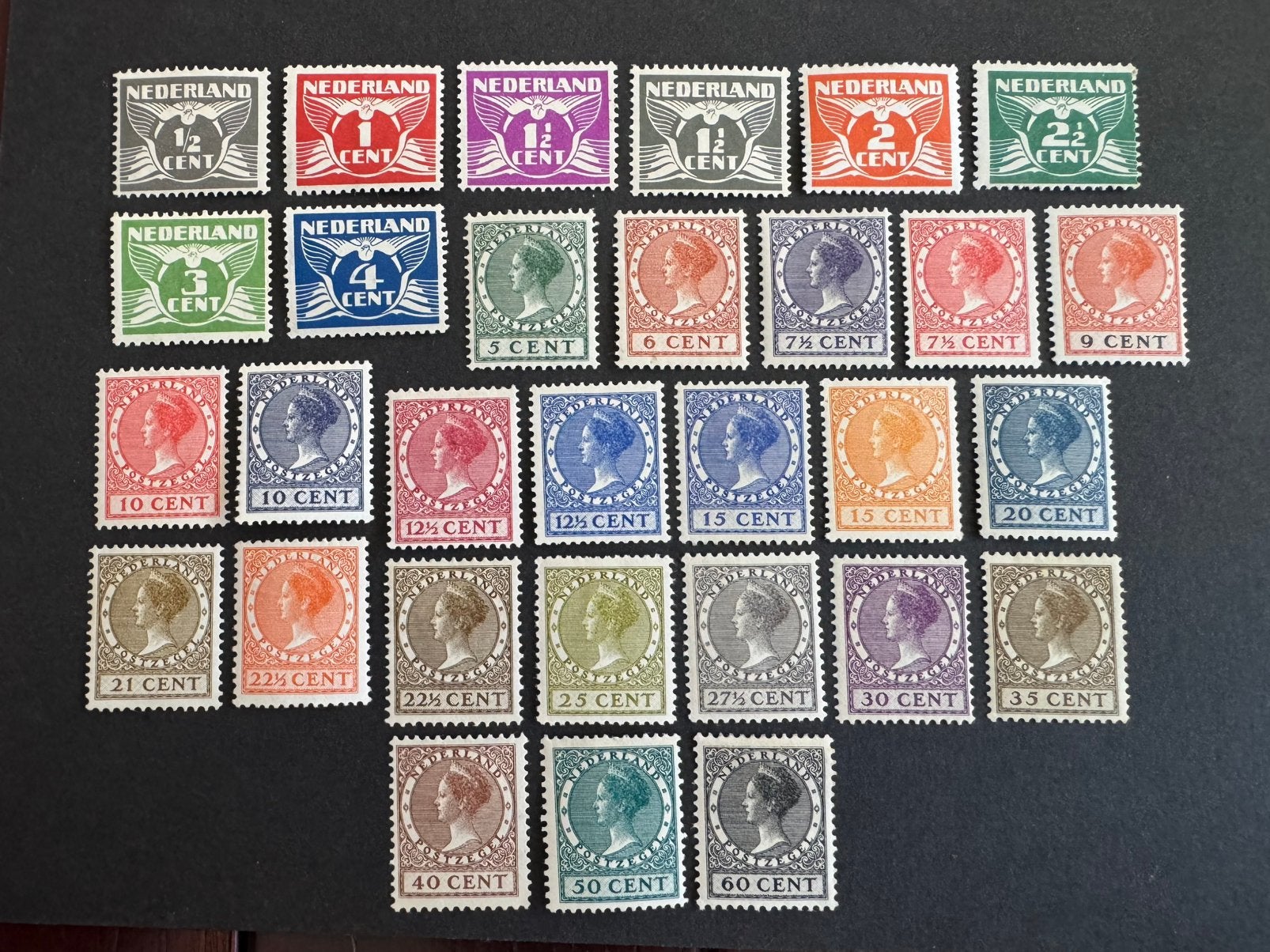 1926-1939 Vlieg. duif+Kon Wilh Veth (MW) NVPH nr 169-198 ong, Verzenden, T/m 1940