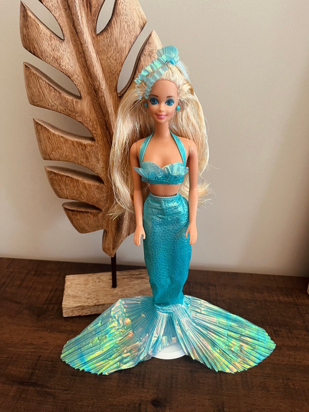 Barbie zeemeermin turquoise 1991, Ophalen of Verzenden, Gebruikt, Barbie
