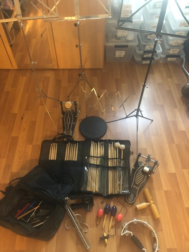Muziekstandaards, drumstokken e.d, Ophalen, Gebruikt, Muziekstandaard, Drums of Percussie