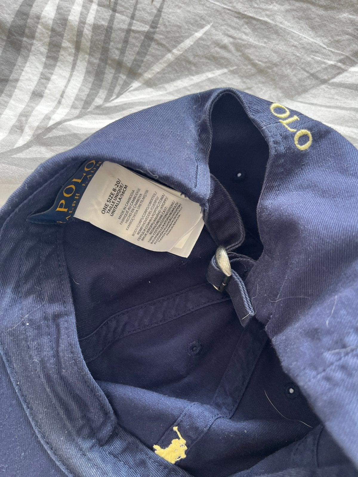 Stijlvolle Marco Polo pet - Donkerblauw met geel logo, Ophalen of Verzenden, Zo goed als nieuw, One size fits all, Pet