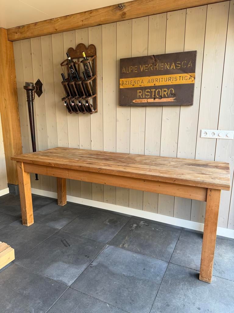 Rustieke Franse boerentafel - Eettafel, Ophalen, Gebruikt, 200 cm of meer, 50 tot 100 cm