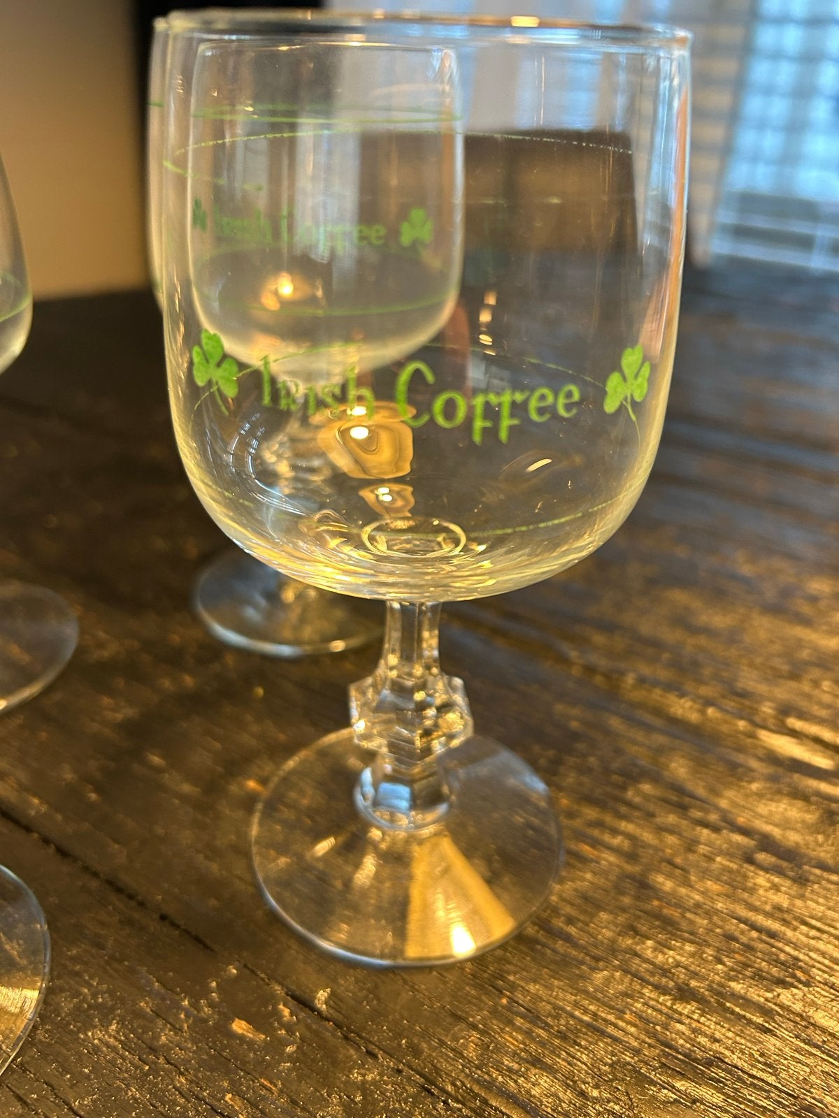 Set van 4 Irish Coffee glazen, Huis en Inrichting, Glas of Glazen, Gebruikt, Overige merken, Ophalen of Verzenden